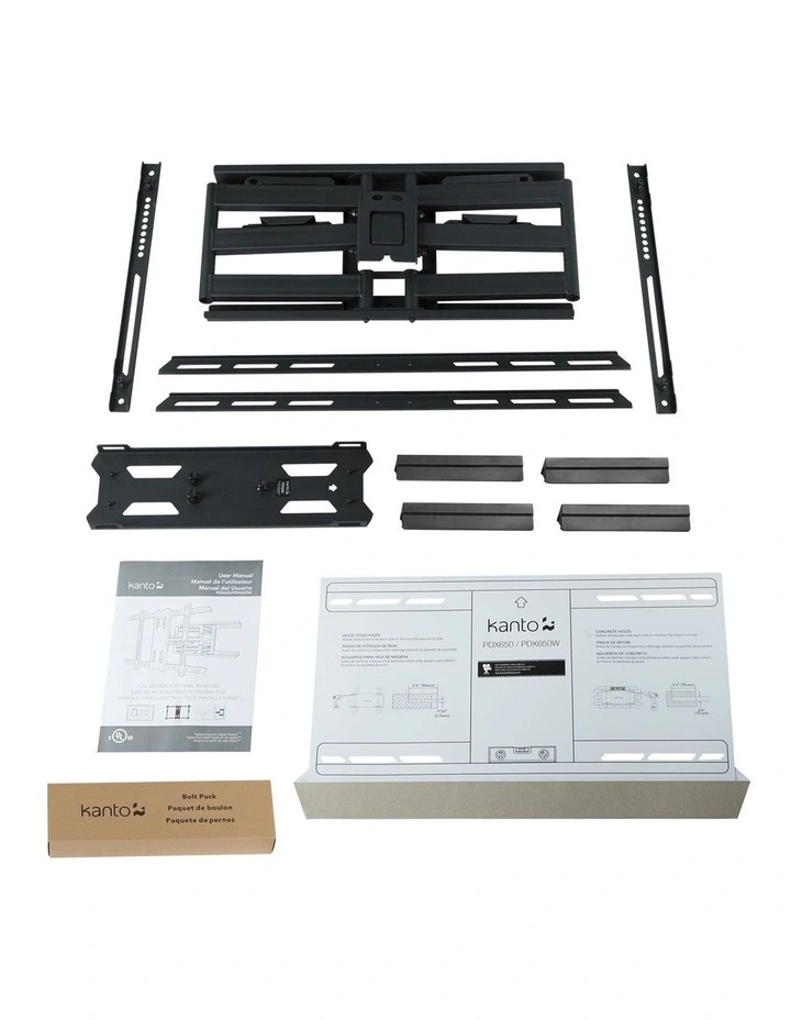 Kanto PDX650 Full Motion TV Wall Mount for 37 - 90 TVs, Black image 4