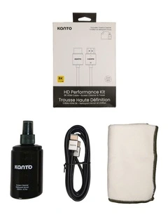 Kanto HD Performance Kit - Screen Cleaner, Microfibre Towel, 8K HDMI Cable, 2mtr