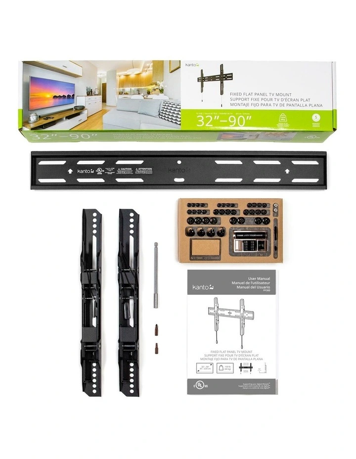Kanto PF300 Fixed Low-profile TV Wall Mount for 40 - 100 TVs image 5