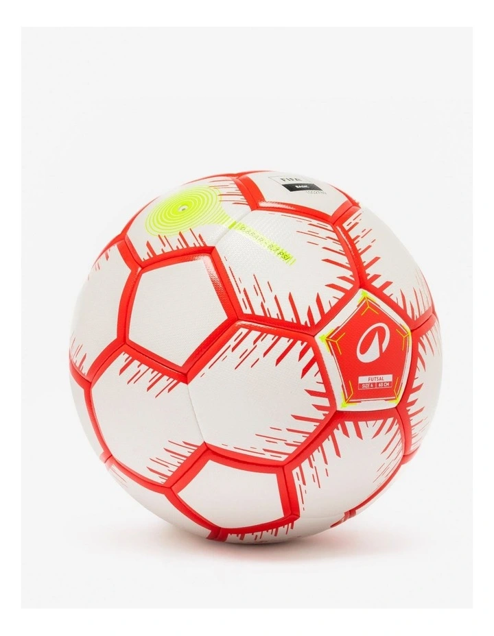 Decathlon | Size 4 Hybrid Futsal Ball - Neon Red/White image 1
