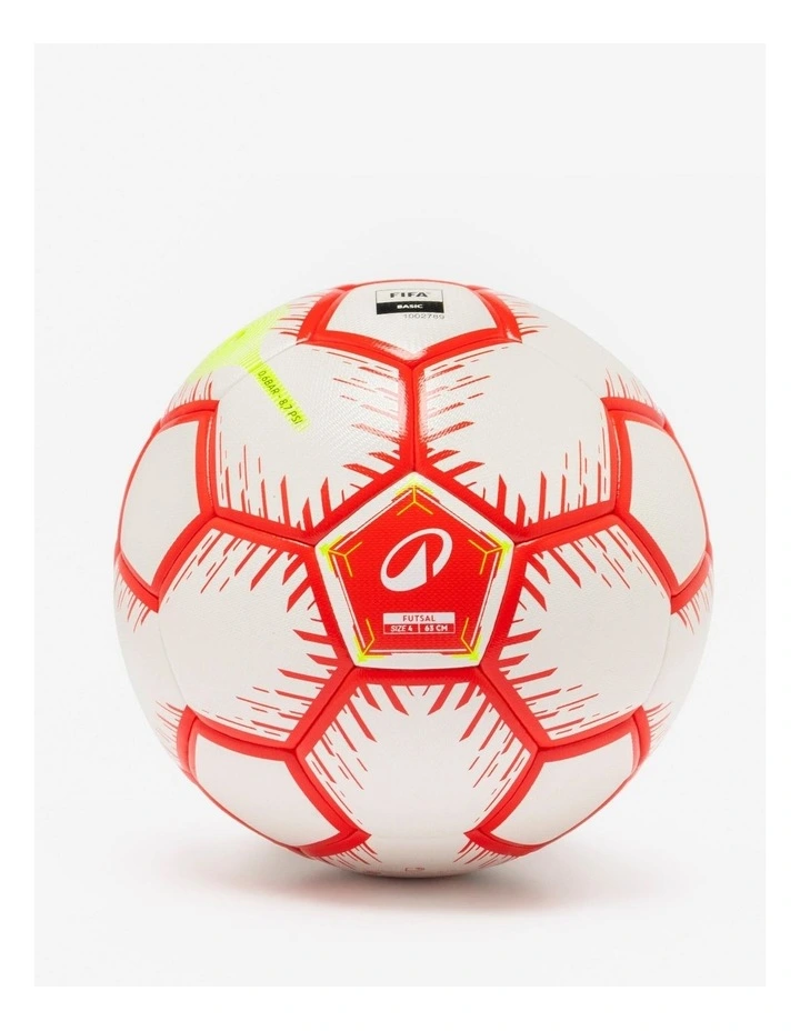 Decathlon | Size 4 Hybrid Futsal Ball - Neon Red/White image 2