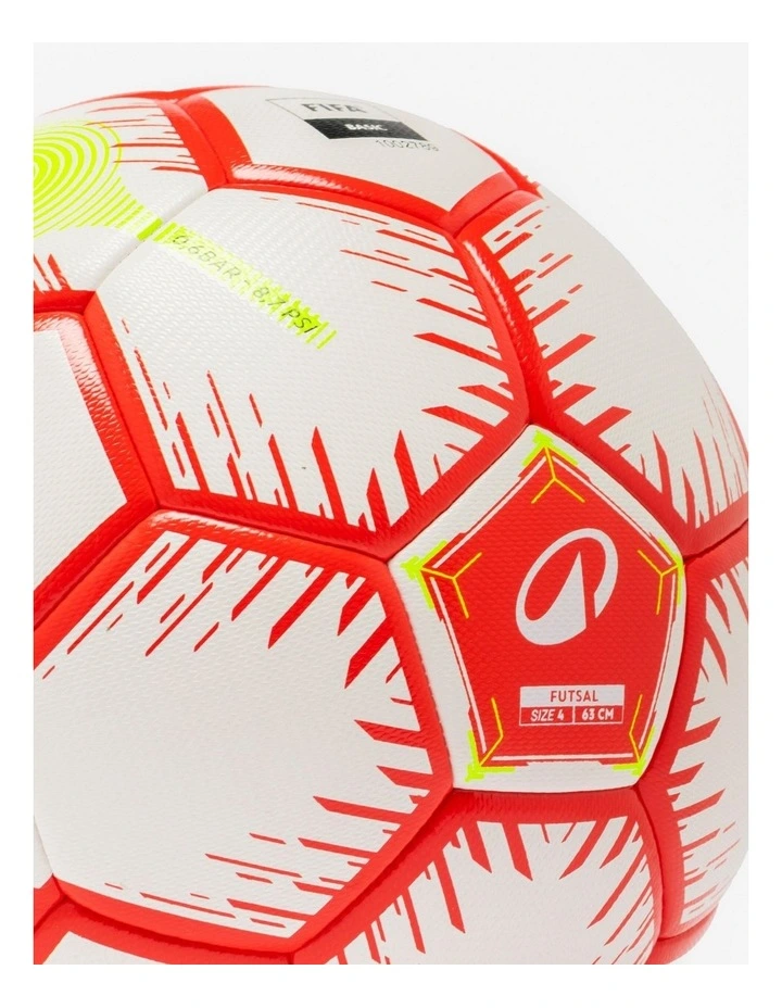 Decathlon | Size 4 Hybrid Futsal Ball - Neon Red/White image 3