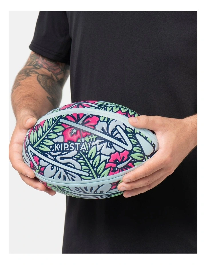 Decathlon | Size 3 Beach Rugby Ball - Tiki/Green/Pink/Blue image 2