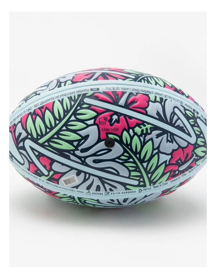 Decathlon | Size 3 Beach Rugby Ball - Tiki/Green/Pink/Blue image 3