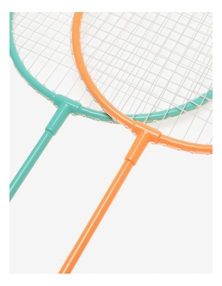 ADULT LEISURE BADMINTON RACKET SET Discover set BR100 Ad Turquoise Orange image 6