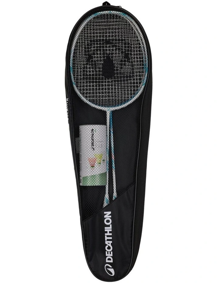 Decathlon | ADULT BADMINTON RACKET BR 560 SET LITE WH TURQUOISE image 1