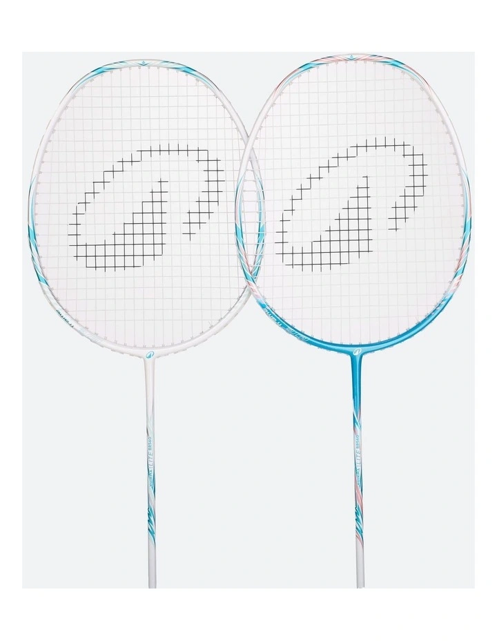 Decathlon | ADULT BADMINTON RACKET BR 560 SET LITE WH TURQUOISE image 2