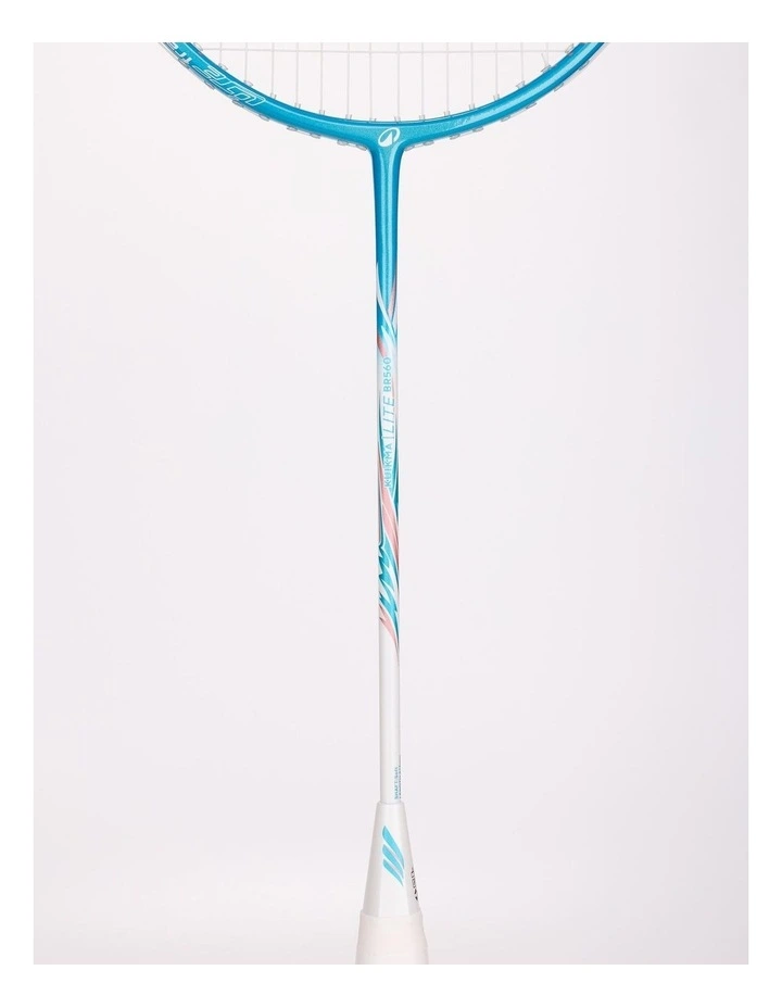 Decathlon | ADULT BADMINTON RACKET BR 560 SET LITE WH TURQUOISE image 4