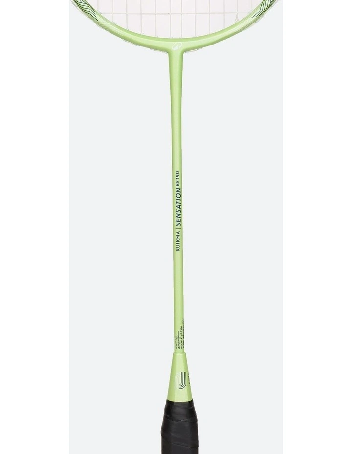 Decathlon | ADULT BADMINTON RACKET BR SENSATION 190 LIME image 4