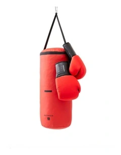 Kids' Punching Bag and Boxing Gloves Set in Red