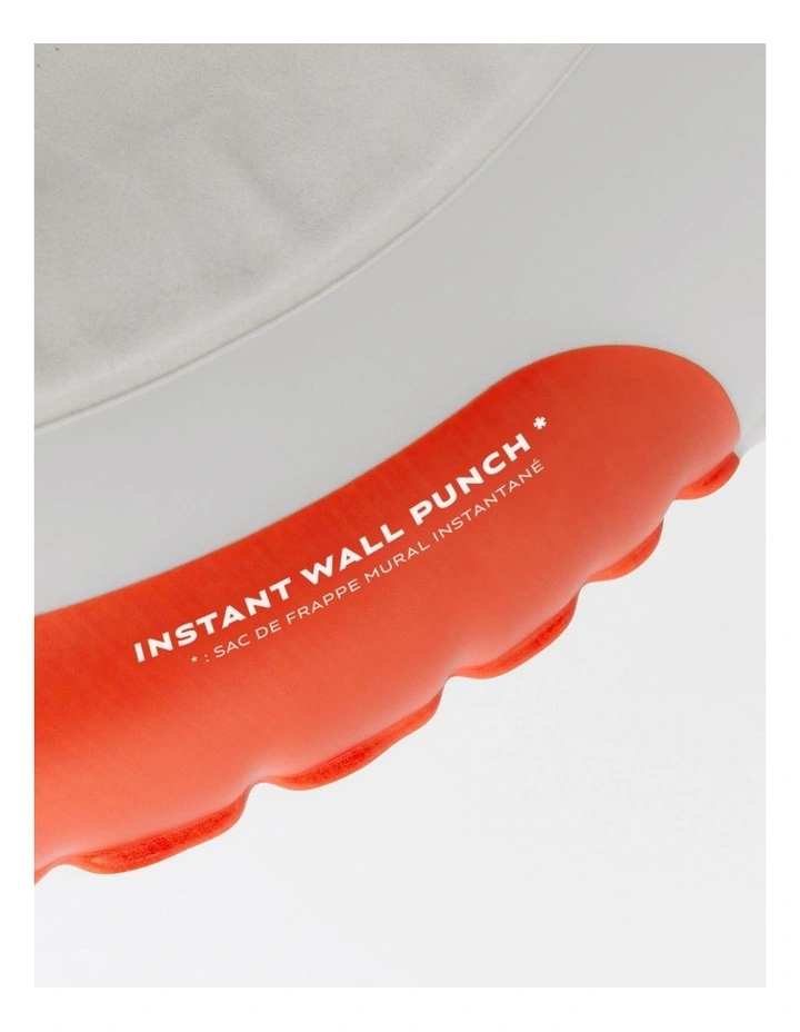 Wall Punching Bag with Quick Installation, Instant Wall Punch - Grey & Orange image 4