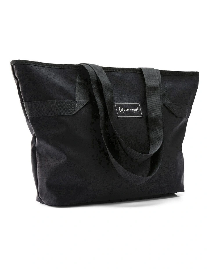 Decathlon | 25 L Leather Look Sport Tote Bag - Black image 1
