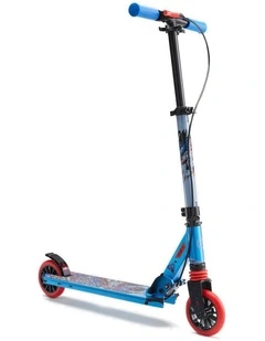 Kids' Scooter With Handlebar Brake and Suspension Mid 5 - Blue Graphics