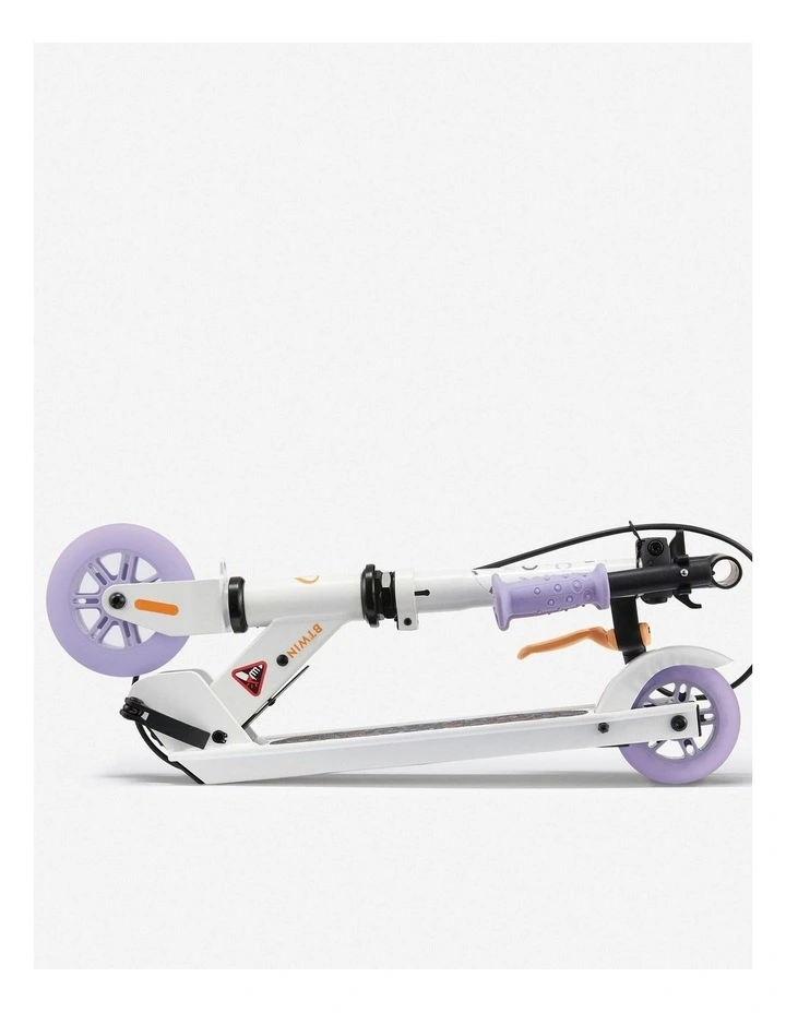Decathlon | Kids' Scooter with Brake Play 5 - White/Purple image 2