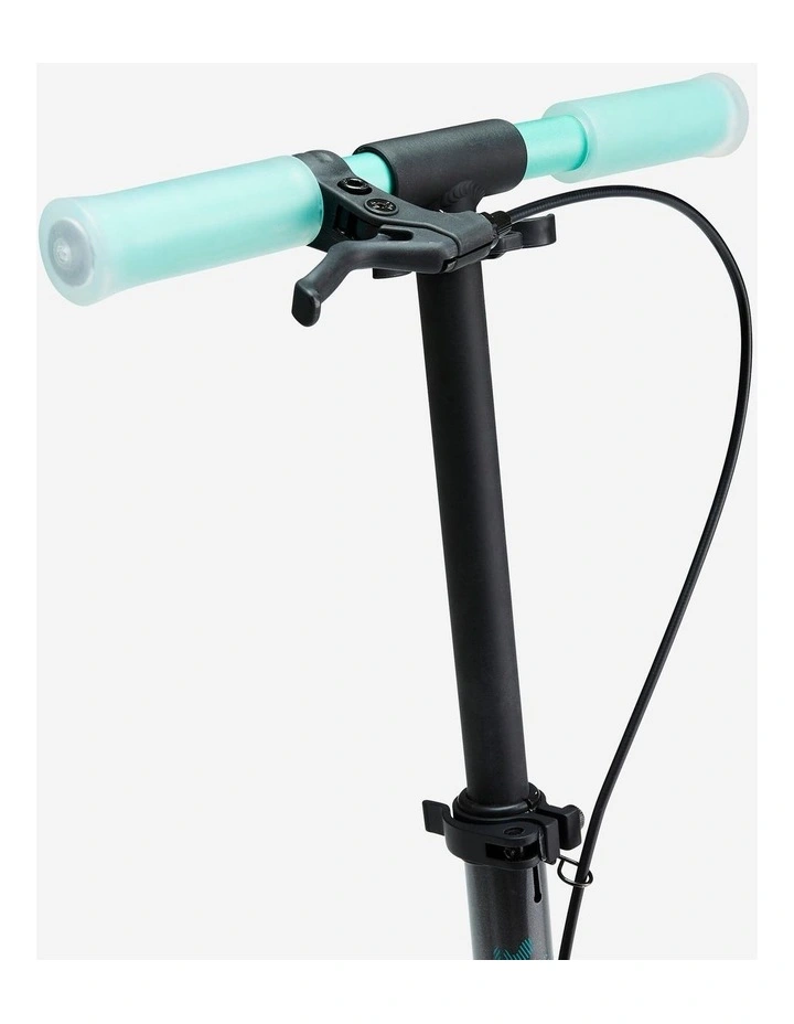 Decathlon | Kids' Scooter with Handlebar Brake and Suspension Mid 5 - Grey/Green image 3
