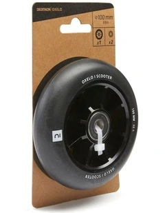Decathlon | 100 mm Aluminium PU85A Wheel - Black Frame and Rubber