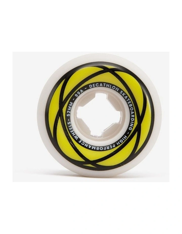 Decathlon | 52 mm 99A Conical Skateboard Wheels 4-Pack - Ivory image 2