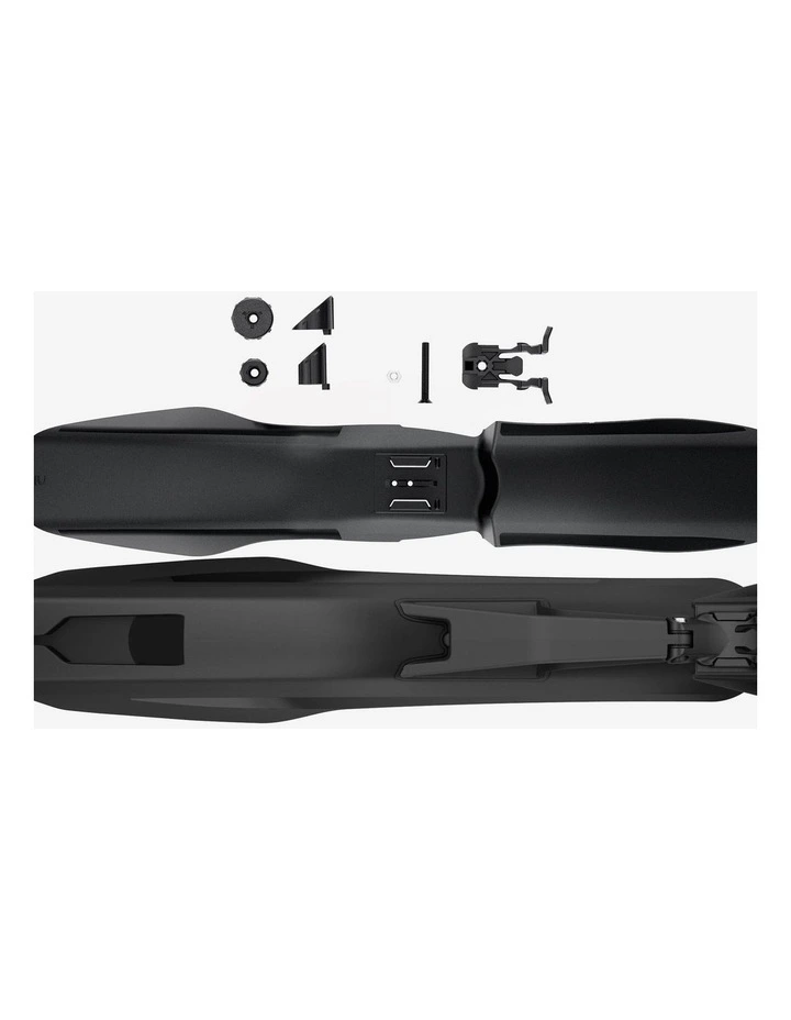 26 - 27.5 - 29 Front/Rear Rigid Mountain Bike Mudguard Kit V3 - Black image 2