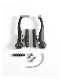 DECATHLON V-Brake Callipers with Forged Aluminium Levers - Includes Pads, Screws, Noodle and Boot