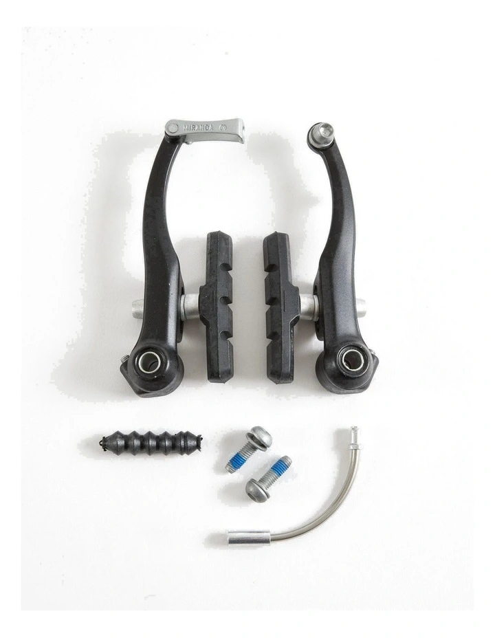 DECATHLON V-Brake Callipers with Forged Aluminium Levers - Includes Pads, Screws, Noodle and Boot image 1
