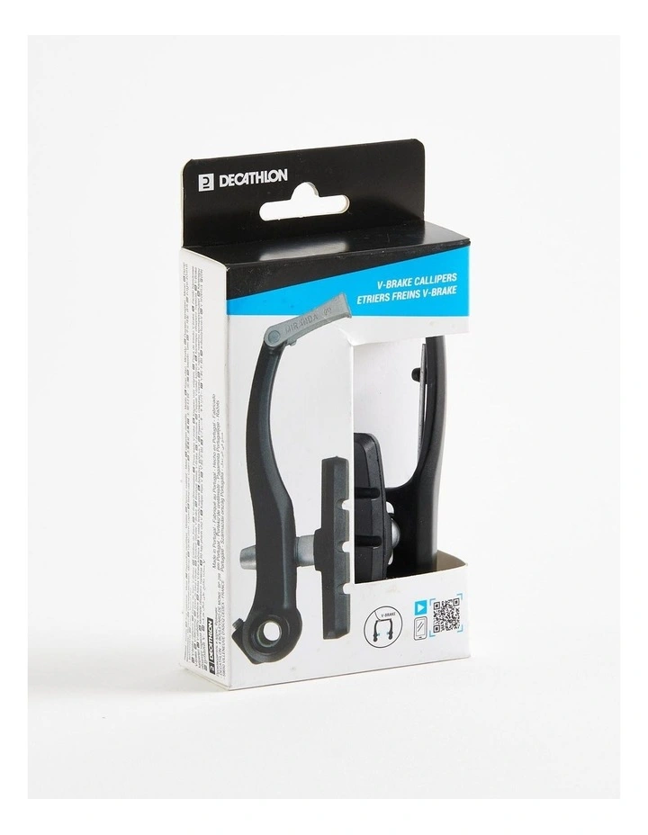 DECATHLON V-Brake Callipers with Forged Aluminium Levers - Includes Pads, Screws, Noodle and Boot image 2