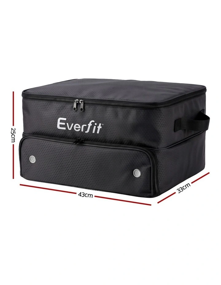 Everfit Golf Trunk Organizer for Car, 2-Tier Golf Storage Bag with Ventilated Shoe Compartment Black image 2