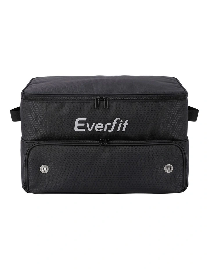Everfit Golf Trunk Organizer for Car, 2-Tier Golf Storage Bag with Ventilated Shoe Compartment Black image 3