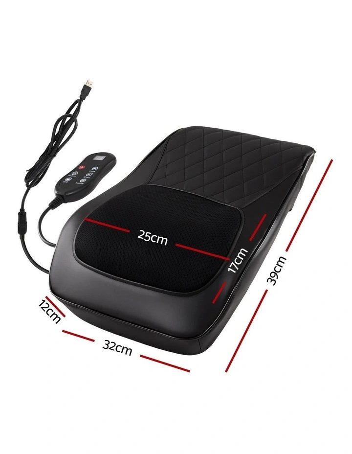 Livemor Heated Traction Massage Pillow 2 Heat Levels 6 Modes Ergonomic Backrest Large image 2
