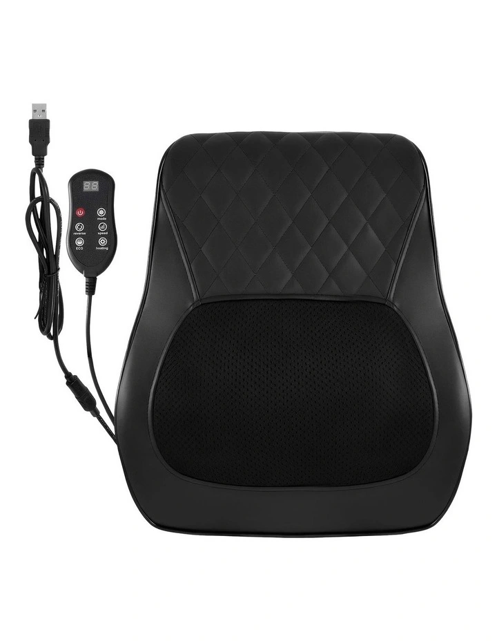 Livemor Heated Traction Massage Pillow 2 Heat Levels 6 Modes Ergonomic Backrest Large image 3