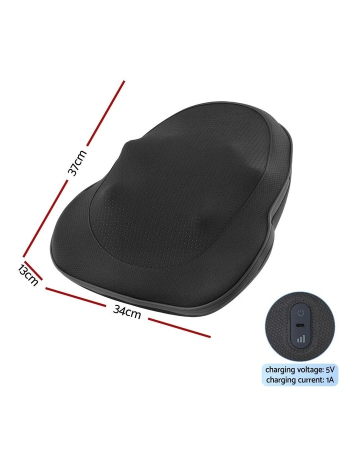 Livemor Cordless Heated Massage Pillow 3-Speed Deep Tissue Kneading Massage image 2