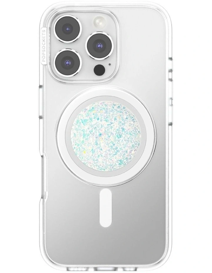 PopSockets MagSafe Phone Grip Magnetic Adapter Ring (Swappable Top) - Iridescent Confetti White image 2