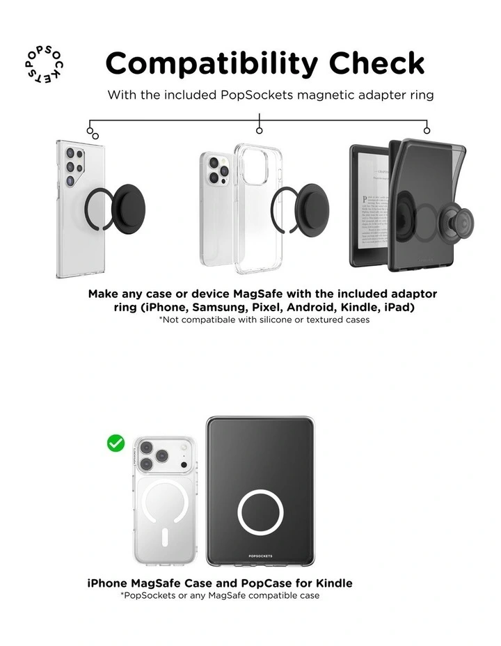 PopSockets PopWallet Kick-Out MagSafe Phone Grip & Stand (Swappable Top) - Nightshade image 7