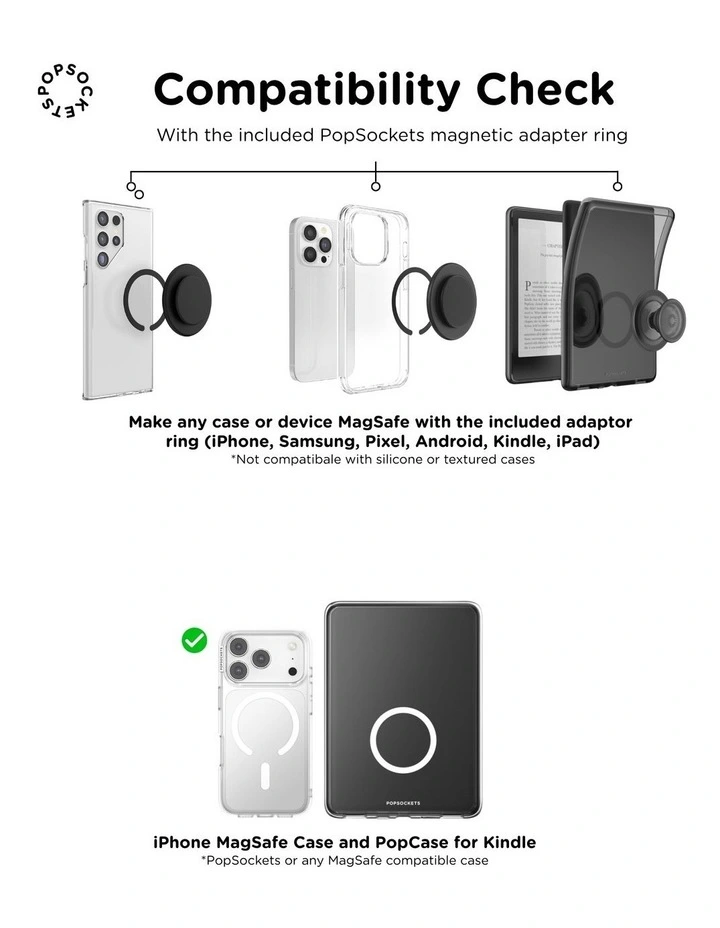 PopSockets PopWallet  Kick-Out MagSafe Phone Grip & Stand (Swappable Top) - Aluminum Navy image 7