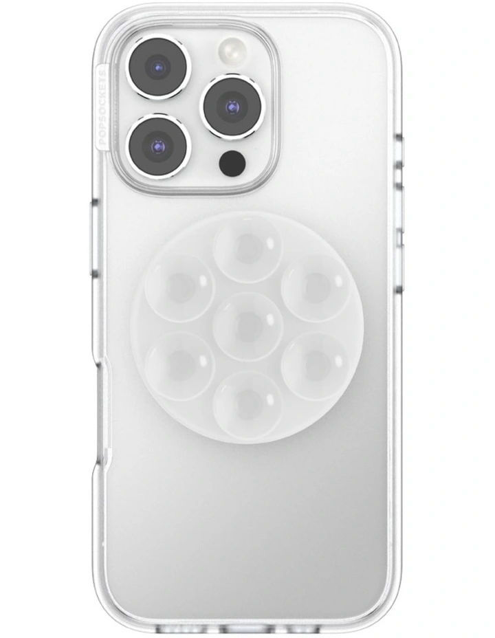 PopSockets PopTop and Chain Lite SuckUp Suction Phone Grip Holder (Adhesive) - Clear image 3