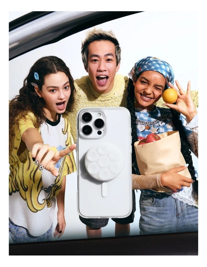 PopSockets PopTop and Chain Lite SuckUp Suction Phone Grip Holder (Adhesive) - Clear image 5