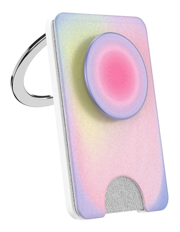 PopSockets PopWallet Kick-Out MagSafe Phone Grip & Stand (Swappable Top) - Aura image 1