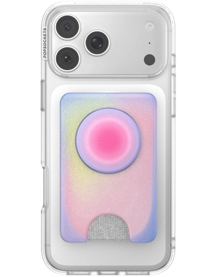 PopSockets PopWallet Kick-Out MagSafe Phone Grip & Stand (Swappable Top) - Aura image 2