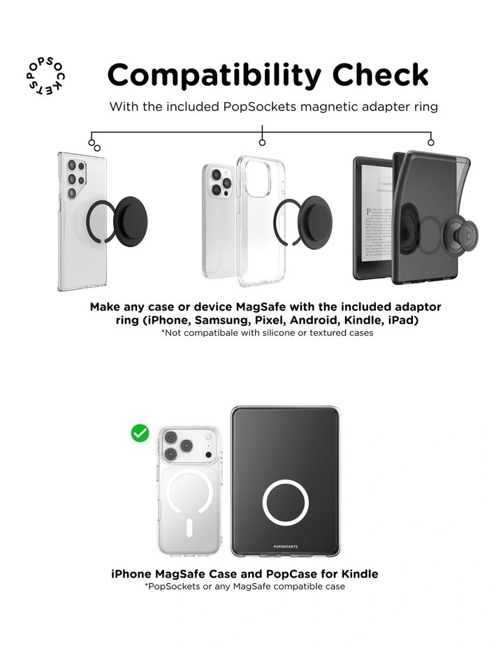 PopSockets PopWallet Kick-Out MagSafe Phone Grip & Stand (Swappable Top) - Aura image 7