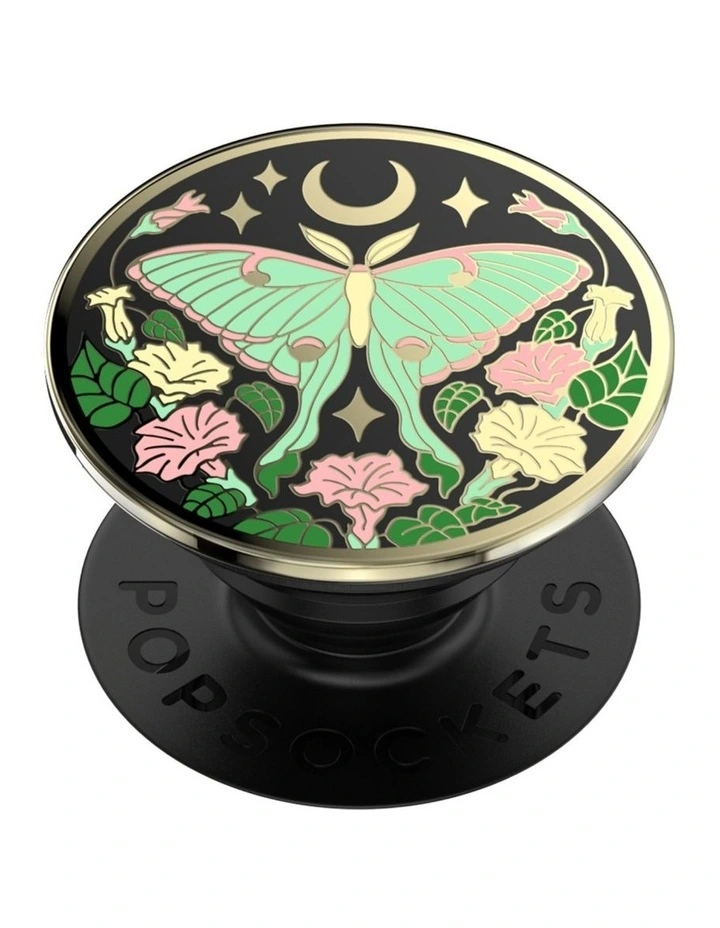 PopSockets PopTop and Chain Lite Phone Grip Holder (Adhesive) - Enamel Luna Moth image 1