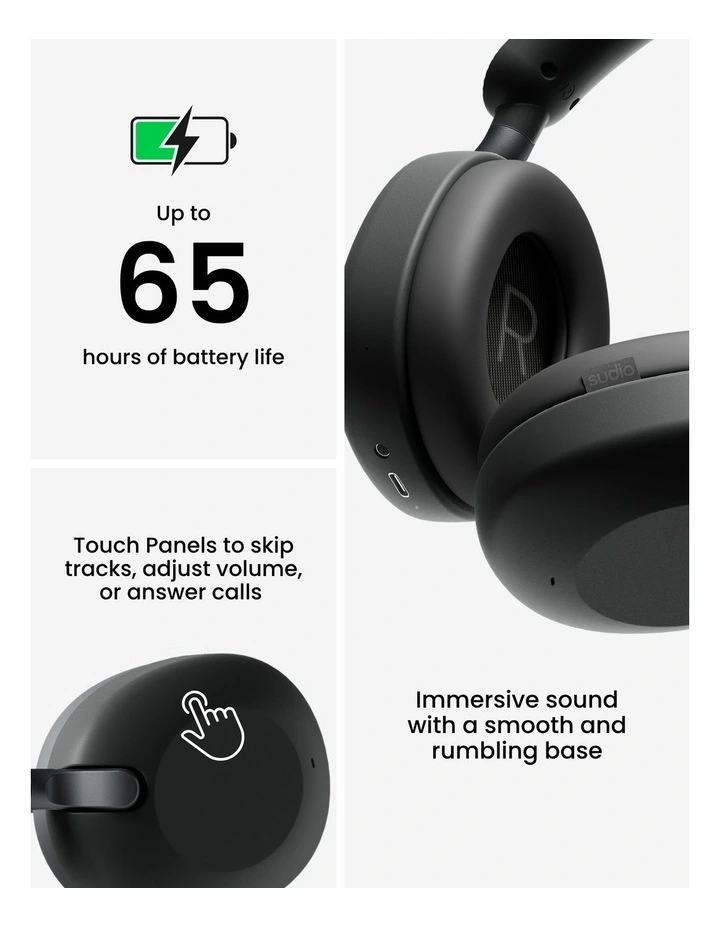 Sudio K2 Pro Over-Ear Hybrid Active Noise Cancelling Headphones - Black image 7