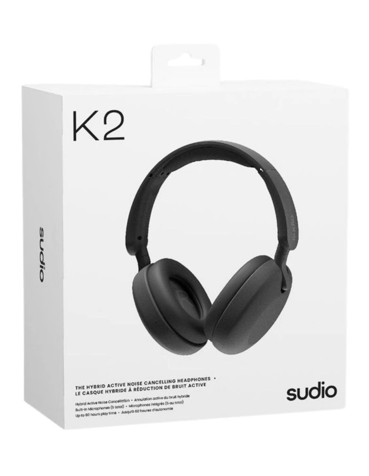 Sudio K2 Over-Ear Hybrid Active Noise Cancelling Headphones - Black image 7