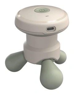 Vibrating electronic massage tool with Rechargeable USB-C in White/Green