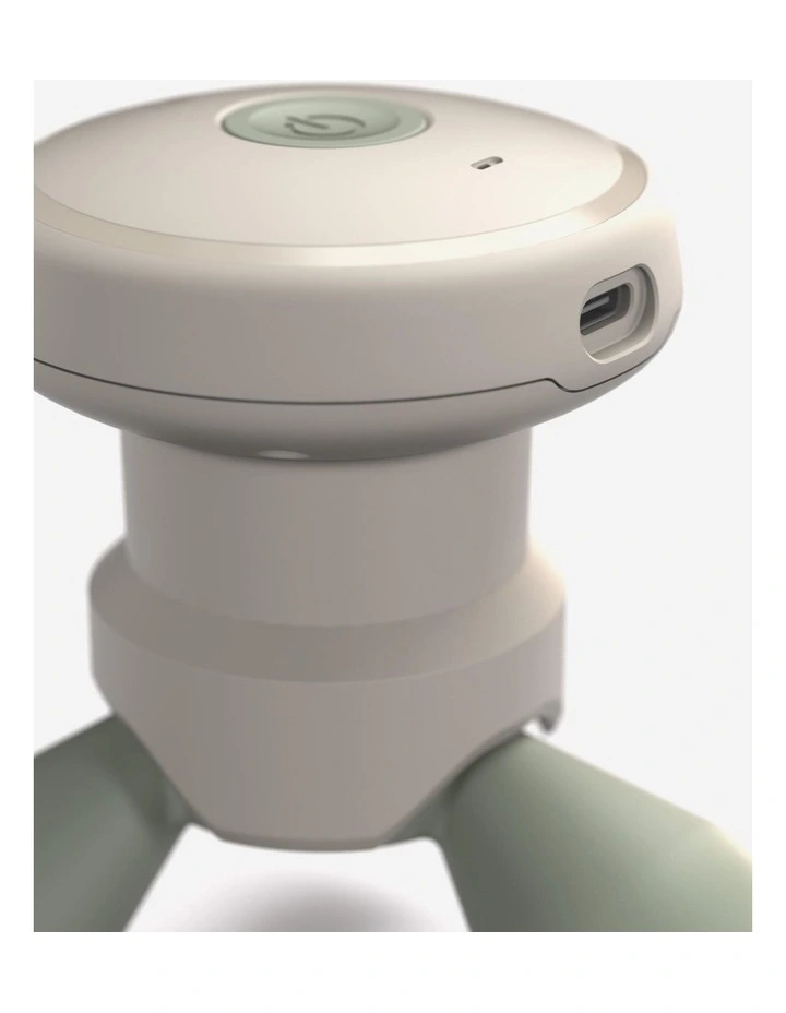 Vibrating electronic massage tool with Rechargeable USB-C in White/Green image 4