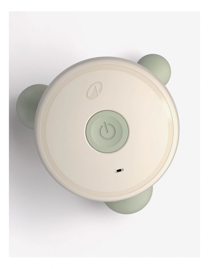 Vibrating electronic massage tool with Rechargeable USB-C in White/Green image 5
