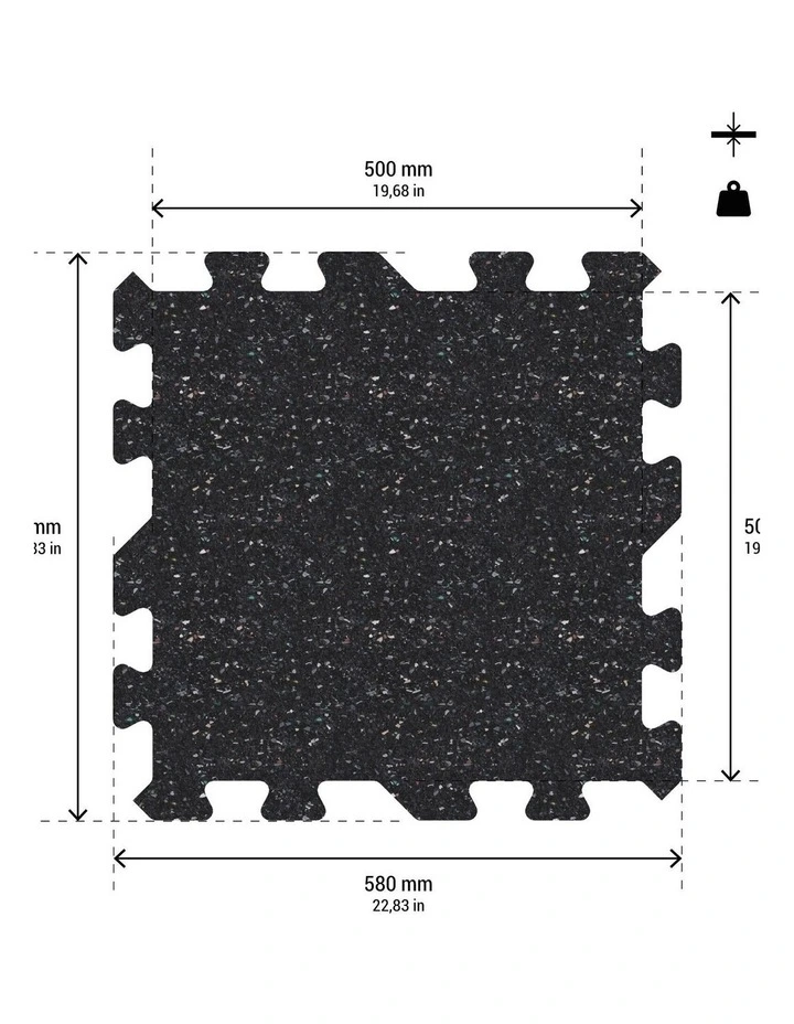 Decathlon | 58 x 58 cm Modular Weight Training Mat image 2