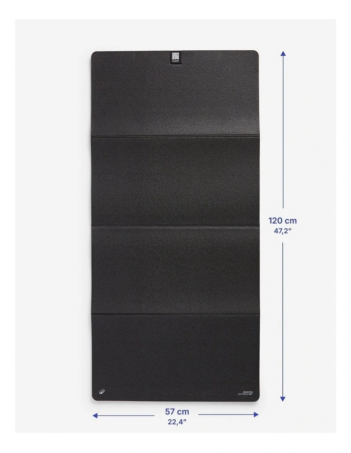 Decathlon | 8 mm Thick Indoors and Outdoors Durable Folding Fitness Mat - Black image 4