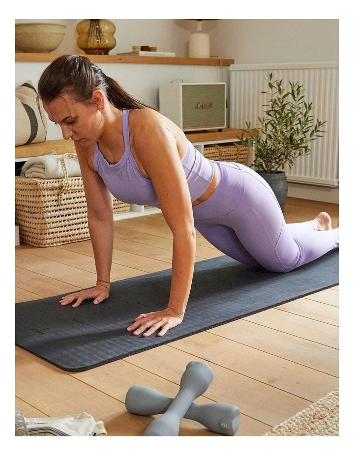 Decathlon | Durable Fitness Mat 170 cm x 58 cm x 10 mm - Dark Grey image 2