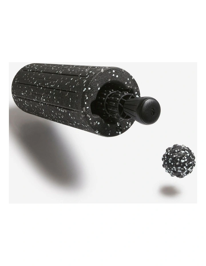Decathlon | 3 in 1 massage kit - smooth roller, ball and stick, black image 2