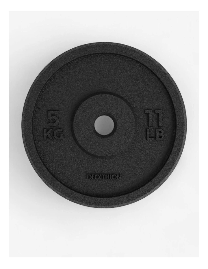 Decathlon | Weight Training 5 kg 28 mm 80% Recycled Cast Iron Plate image 1