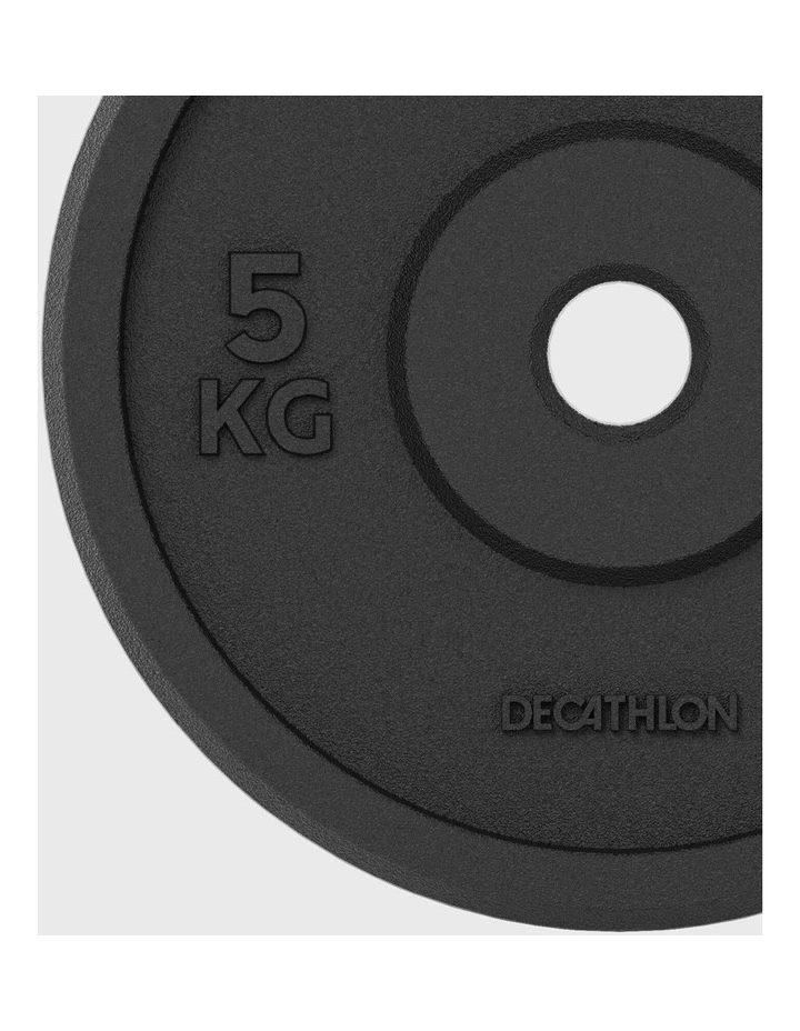 Decathlon | Weight Training 5 kg 28 mm 80% Recycled Cast Iron Plate image 4